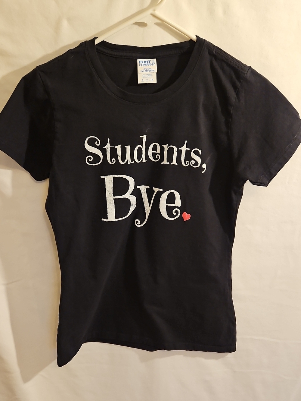 Teacher's "Students, Bye" Black Graphic Tee